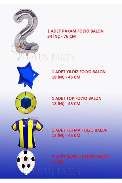 LOTUS PARTY Σετ γενεθλίων με θέμα το κίτρινο Navy Blue Football - Κίτρινο Navy Blue Foil Balloon - Foil Balloon Age 2