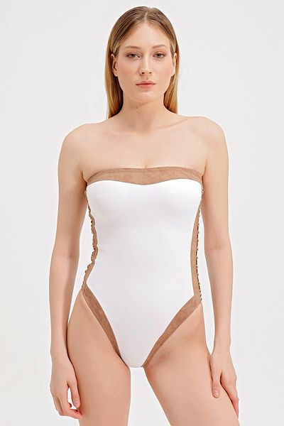 ZEKİ Strapless Swimsuit