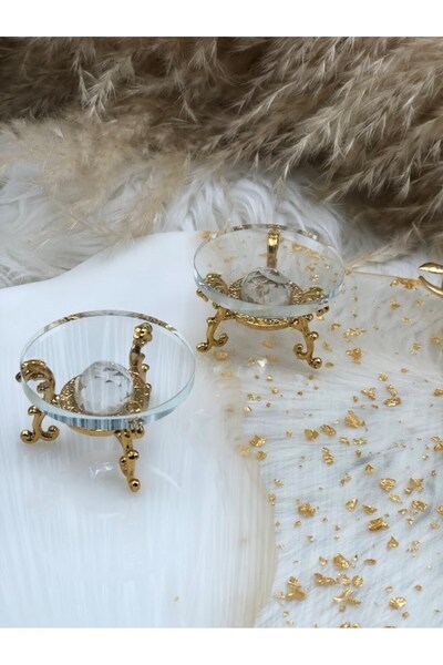 Masalsı Concept 2 Adet Gold  yüzük yükselticisi- söz nişan tepsileri için yüz...