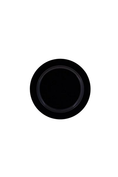 Kumsal Mutfak PL.R19 - 19 cm Black PLastic PLate (10 Pcs) PS Model