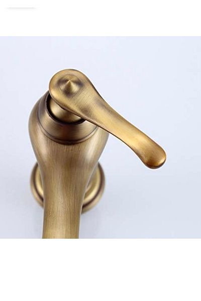 İSAOĞLU YAPI Antique Gold Bathroom Faucet Antique Gold Antique Sink Tap Vintage Fixture