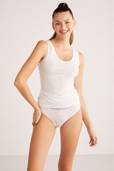 Kom Economical 2-Piece U-Neck Thick Strap Basic Undershirt
