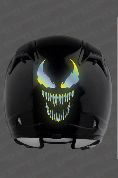 STİCKERCI BEY 15*10 CM VENOM KASK ARKASI STİCKER SETİ KAPLAMA ETİKETİ