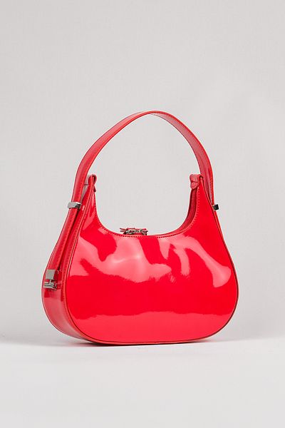 Çantacımstore Women's Red-2 Patent Leather Baguette Bag Cherry Bag722024