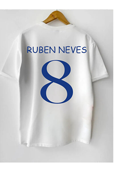 Pisa Art تي شيرت AL HİLAL RSL X RUBEN NEVES 8 بتصميم خاص بتفاصيل خلفية