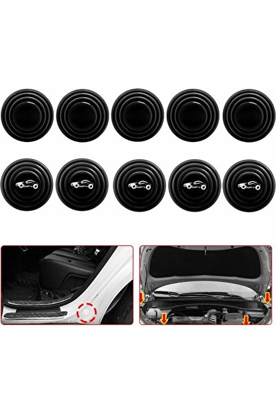 BarkoFix Araba Kapı Kaput Bagaj Koruyucu 10'lu Ped Fosforlu Ses Darbe Emici C...