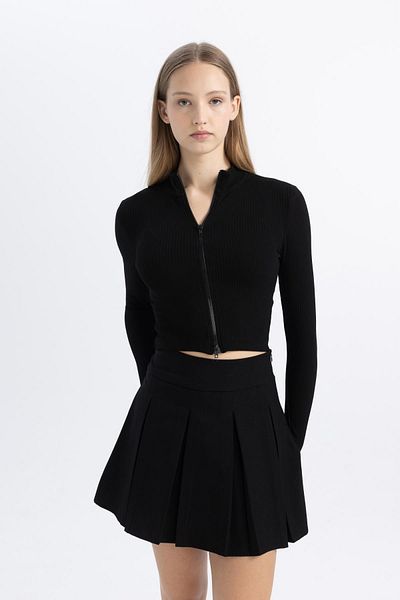 DeFacto Coool Fitted Ribbed Camisole Cardigan Y7070AZ24SP