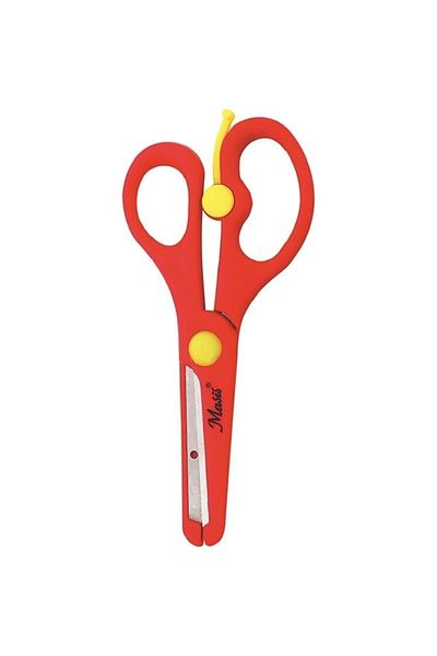 ileri grup Red Protected Plastic Student and School Scissors
