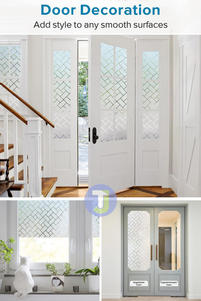 Technojet Μοτίβο στατικό παγωμένο γυαλί μεμβράνης - 60cmx100cm Ντους Καμπίνα Διακόσμησης Γραφείου