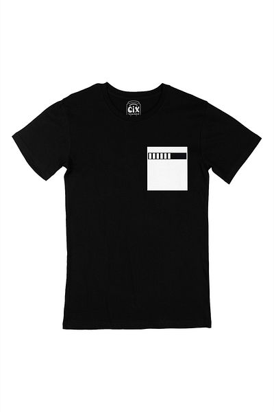Cix Loading Loading Σχεδιασμός Μαύρο T-Shirt με σχέδιο λογότυπου τσέπης