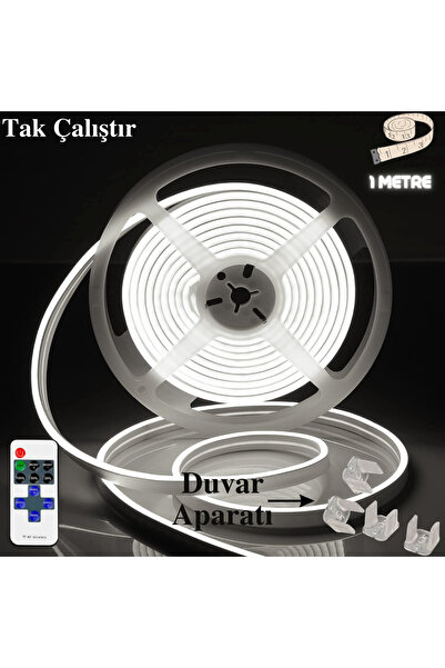 neeko Neon Esnek Şerit Led Tak Çalıştır Kumandalı - Beyaz 1 Metre