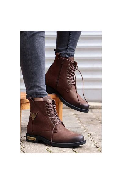 Hammer Jack Black Washed Nubuck Ανδρικές Μπότες 102 15200-M ΚΑΦΕ