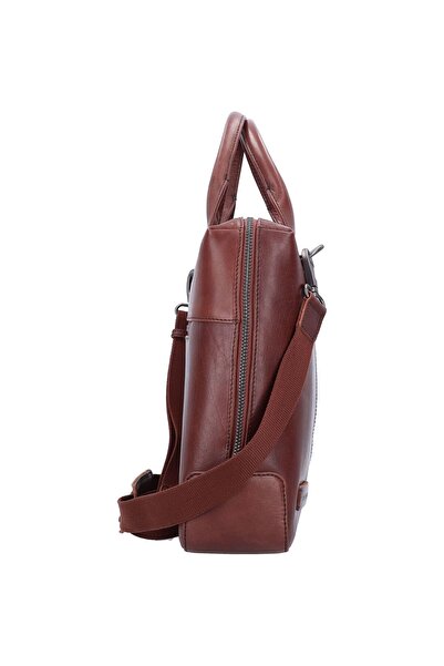 Plevier 43 cm Bazalt Leder Aktentasche - Gesicht Computer Fach