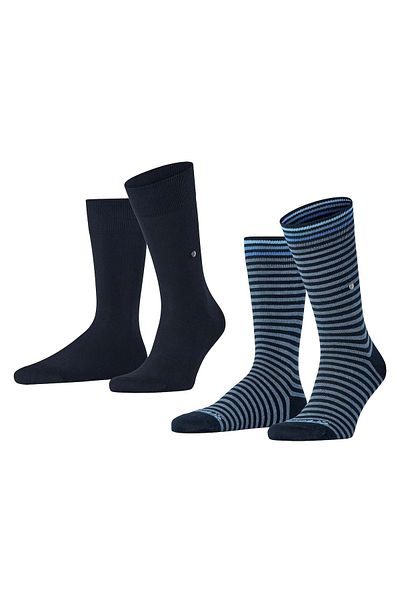 Burlington Herren Socken – 2er-Pack, Einheitsgröße, Everyday Stripe SO Mixed, Baumwolle