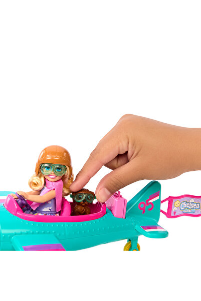 Barbie Chelsea Meslekleri Öğreniyor™ Chelsea Uçakta Oyun Seti, Pervaneli uçak, 7 aksesuar HTK38