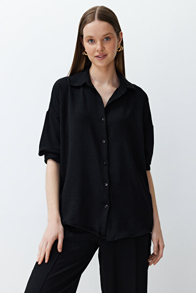 Trendyol Collection Aerobin fekete ing és nadrág szett - TWOSS24AU00038