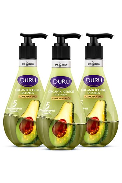 Duru Avocado Liquid Soap with Organic Content 3x500ml