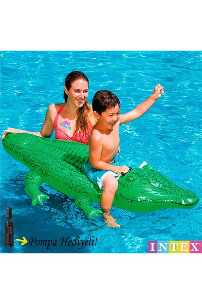 hediyecik İntex Crocodile Figured 168x86 Cm Pool and Sea Bed - with Holder