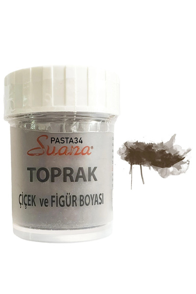 Pasta34 Suana Yenilebilir Figür Çiçek Boyası Toprak 3 gr