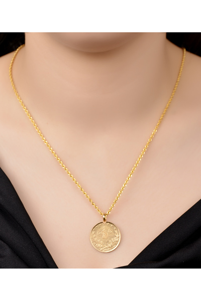 kuyumcu nurettin 6,50 gr (Gram) 22 Ayar Yarım Reşat (zincir 14 Ayar Altın)