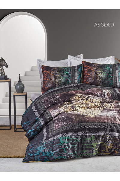 The Club Cotton Σετ Παπλωματοθήκη Gothica 100% Βαμβακερό Σατέν με 4 Μαξιλαροθ...