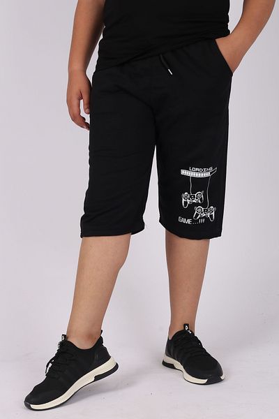 Çiggo Kids Pantaloni scurți/Capri cu buzunare cu imprimeu pentru jocuri de încărcare pentru băieți