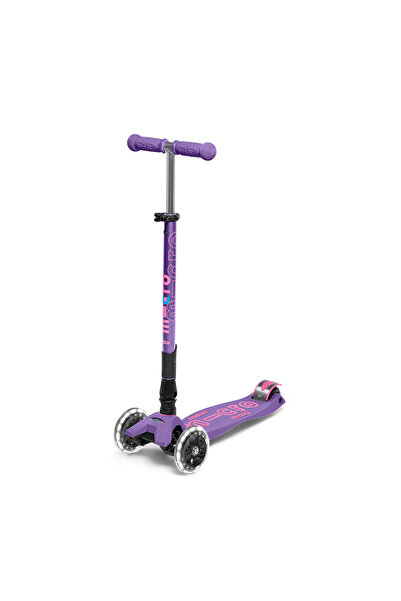 Micro Scooter Maxi Deluxe Purple Led Katlanabilir Mmd100