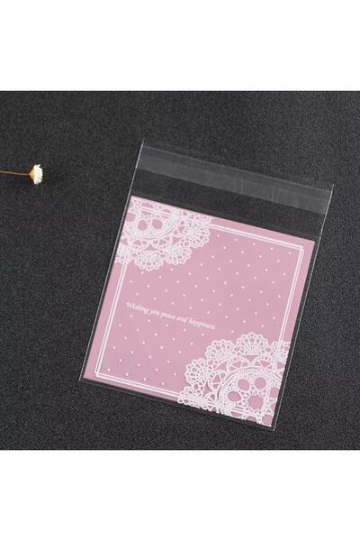 Genel Markalar Bantlı Şeffaf Desenli Poşet Opp 7x7 Cm 95 Adet