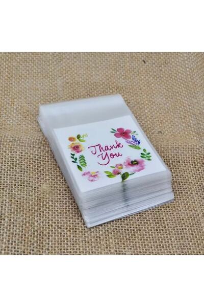 Genel Markalar Bantlı Şeffaf Desenli Poşet Opp 7x7 Cm 95 Adet