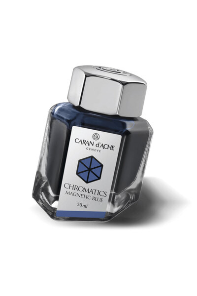 Caran d'Ache Мастило Chromatics Magnetic Blue Calimara, 50 мл, синьо