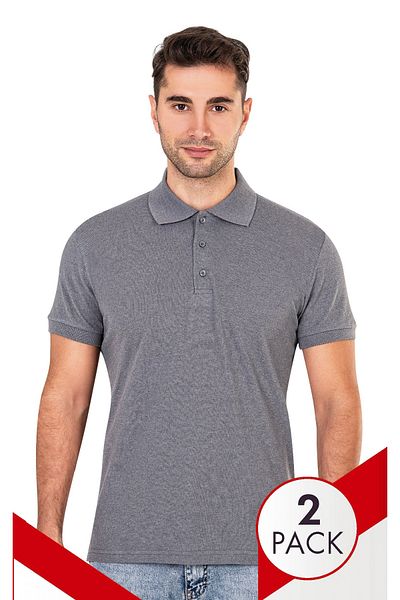 ByDon Men's Polo Neck T-Shirt 2-Piece Advantage Pack