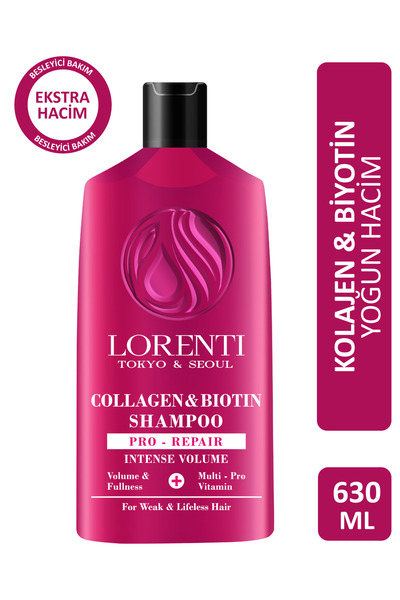 LORENTİ Collagen & Biotin Yoğun Hacim Veren Şampuan 630 ml