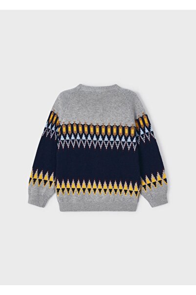 MAYORAL Boy's Sweater-Grey-Navy Blue