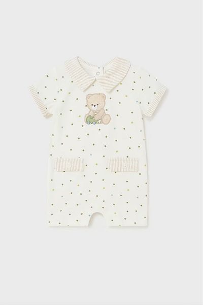 MAYORAL Newborn Collared Jumpsuit