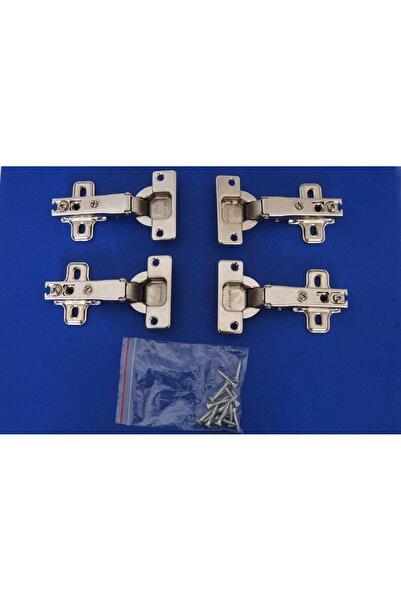 Netzerkoz Menteşe ve Vida Seti, 4 Adet Menteşe ve 16 Adet 3.5x16 Sunta Vidası