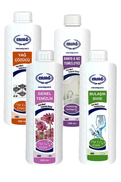 Ersağ GENEL TEMİZLİK + YAĞ ÇÖZÜCÜ + BANYO WC + BULAŞIK SIVISI