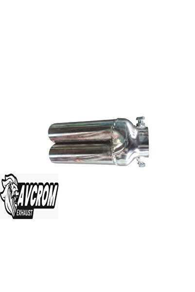 Yerli arabaegzozu Çiftli Egzoz Ucu ,nikelaj Her Araca Uyumlu Sessiz Egzoz Eksoz Ucu Kaliteli Vidalı