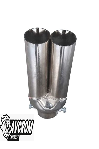 Yerli arabaegzozu Çiftli Egzoz Ucu ,nikelaj Her Araca Uyumlu Sessiz Egzoz Eksoz Ucu Kaliteli Vidalı