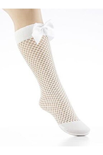 Aware Time Girl's Knee-Length Mesh Socks with Bow and Accessories
