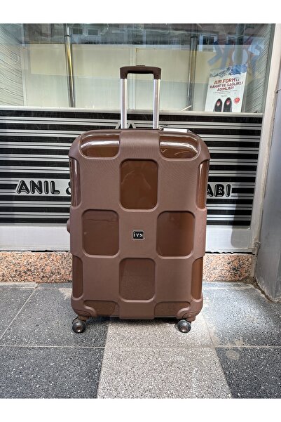 IVS İVS 23 Kare Kahverengi Dört Tekerlek Kırılmaz Darbelere Dayanıklı Polipropilen 3lü Set Valiz