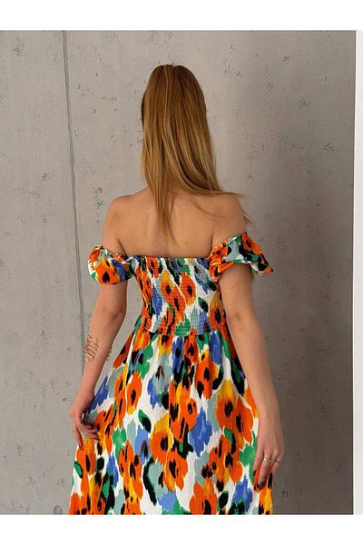 SUYA US WEAR Colorful Patterned Wrapped Fabric Dress