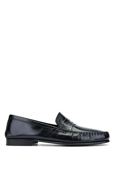 D LEPORI D.LEPORI Men's Genuine Leather Black Loafer Shoes