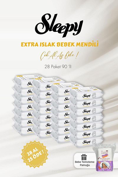 Sleepy Extra Wet Baby Towels Buy 28 Get 25 90 Pieces and Baby Cotton