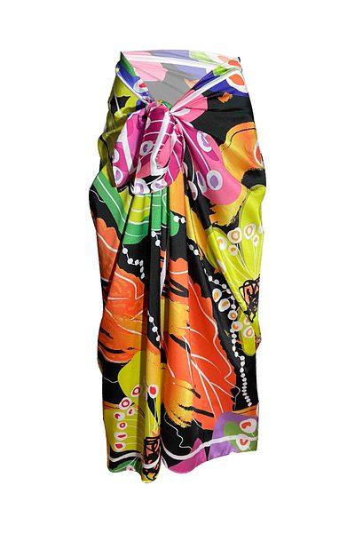 Bolder Elena Naomi Satin Pareo - Flower Patterned, 145*100
