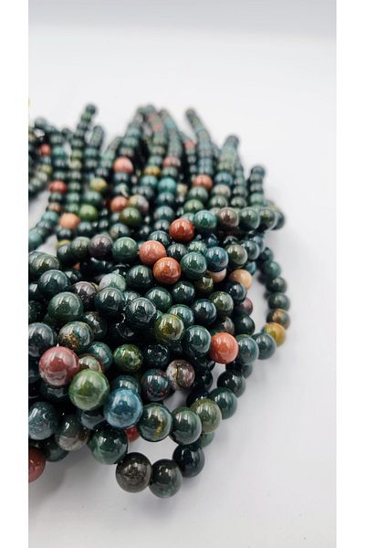 Yüksel Boncuk 8 Mm Blood Stone Natural Stone String