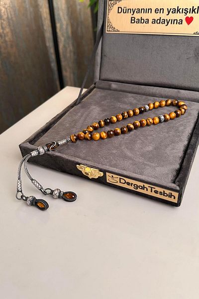 dergah tesbih Stoned Tiger Wedger Kazaziye Rosary - Brr50