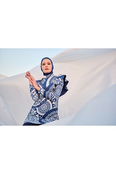 ALFASA Λεπτομερές Hijab μαγιό Marina Flywheel