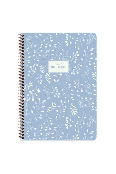 Keskin Caiet A6 cu rigle 80 coli Copertă carton Flora pastel 1 buc