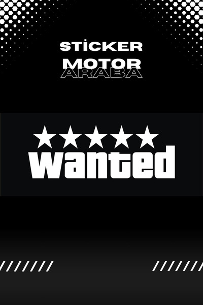 Banxtre Dekoratif Beyaz Wanted Sticker Motor-Araba için Etiket 14CMX5CM (1 Adet)