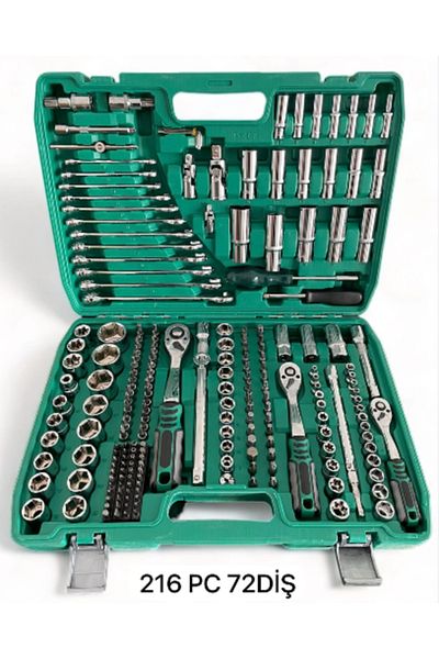NORTH PLAS Newprotech 216 Pieces 72 Teeth Socket Set